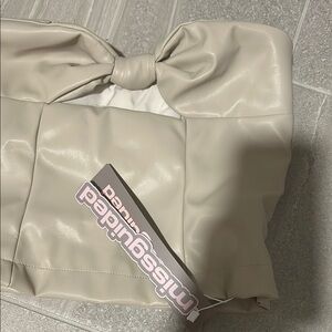 Missguided Cream Tube Top